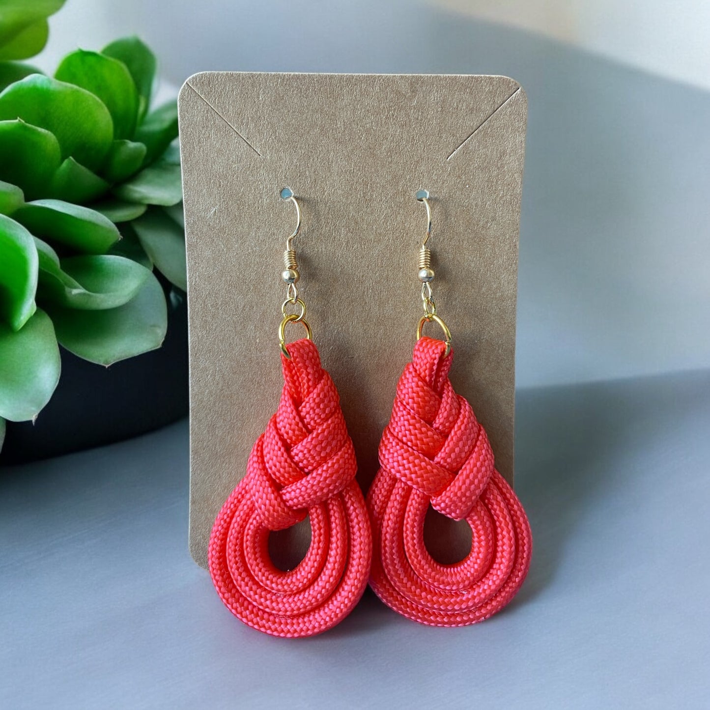 Paracord Pipa Knot Earrings