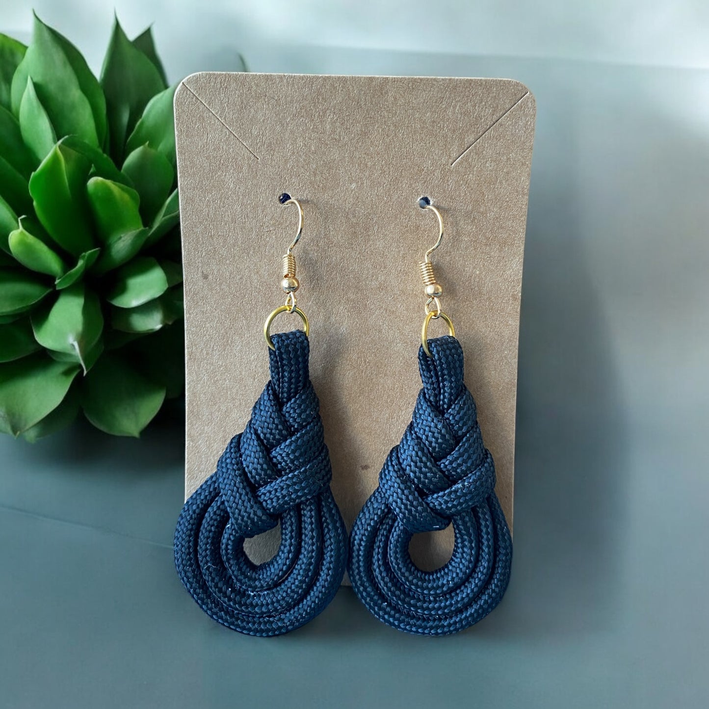 Paracord Pipa Knot Earrings