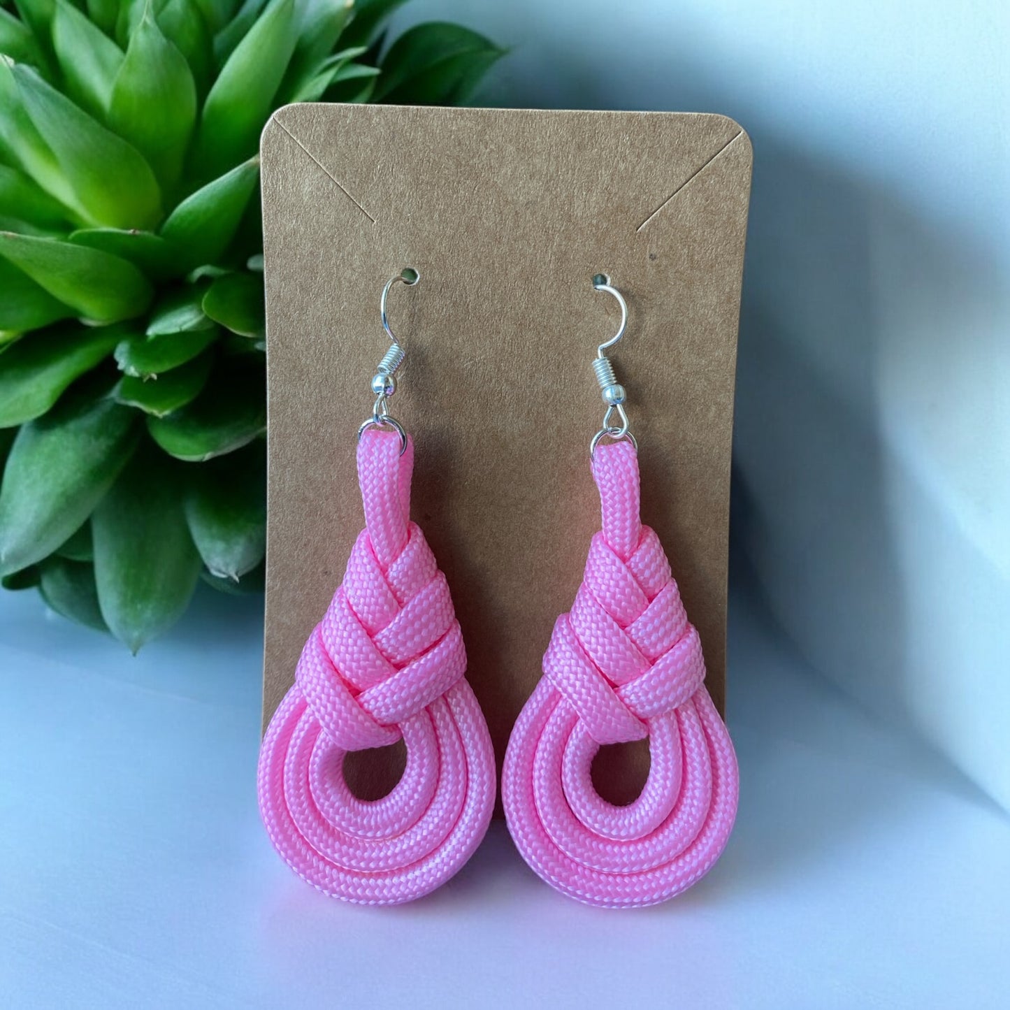Paracord Pipa Knot Earrings