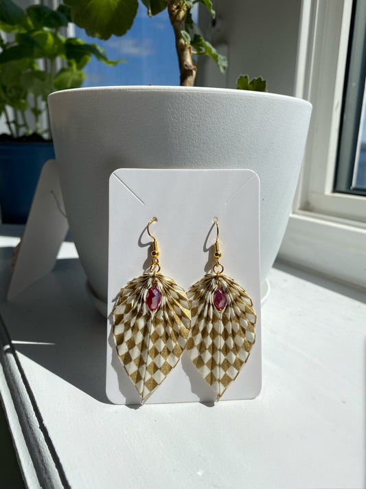 Origami Leaf Earrings
