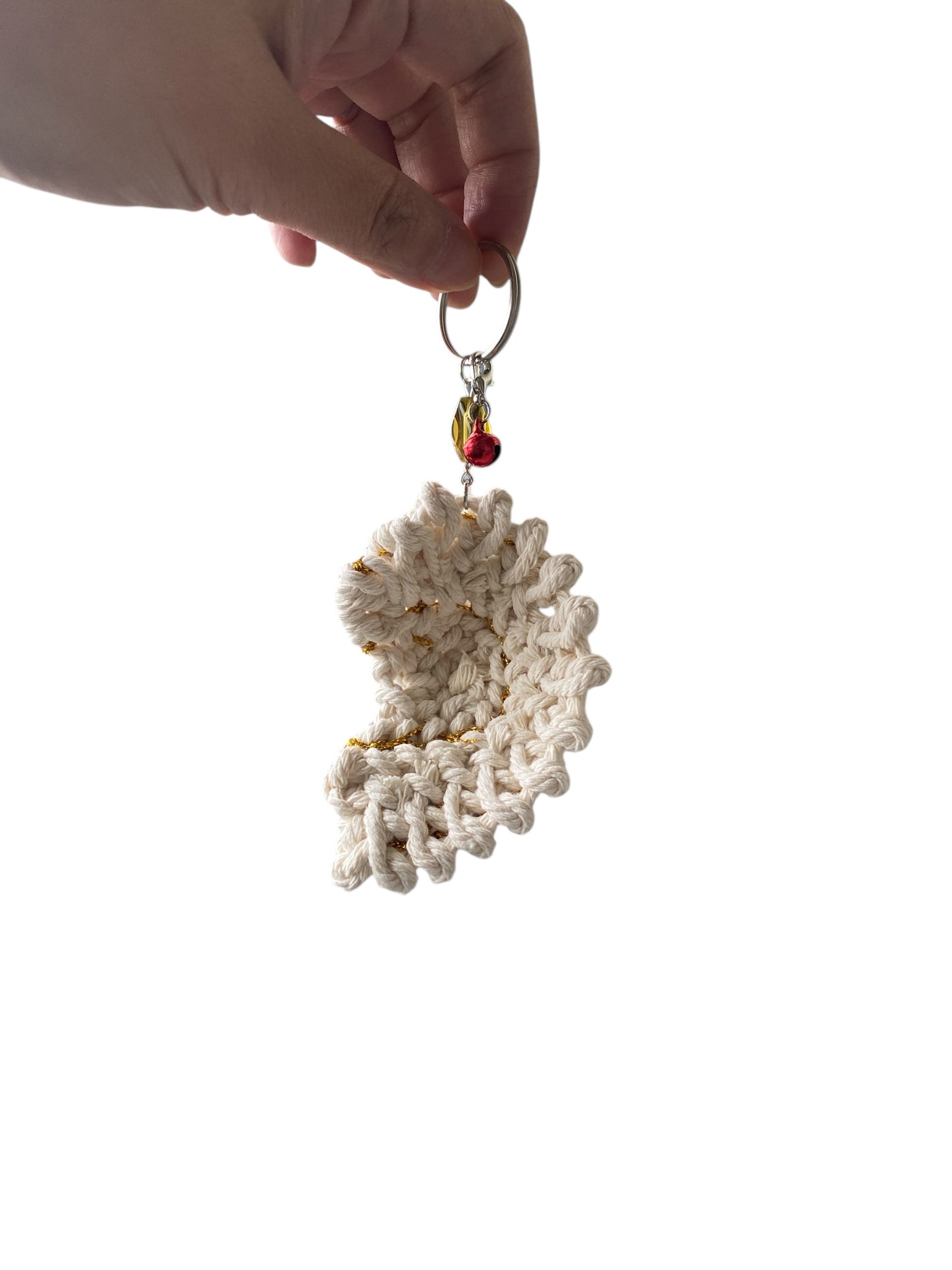 Macrame Seashell Keychain