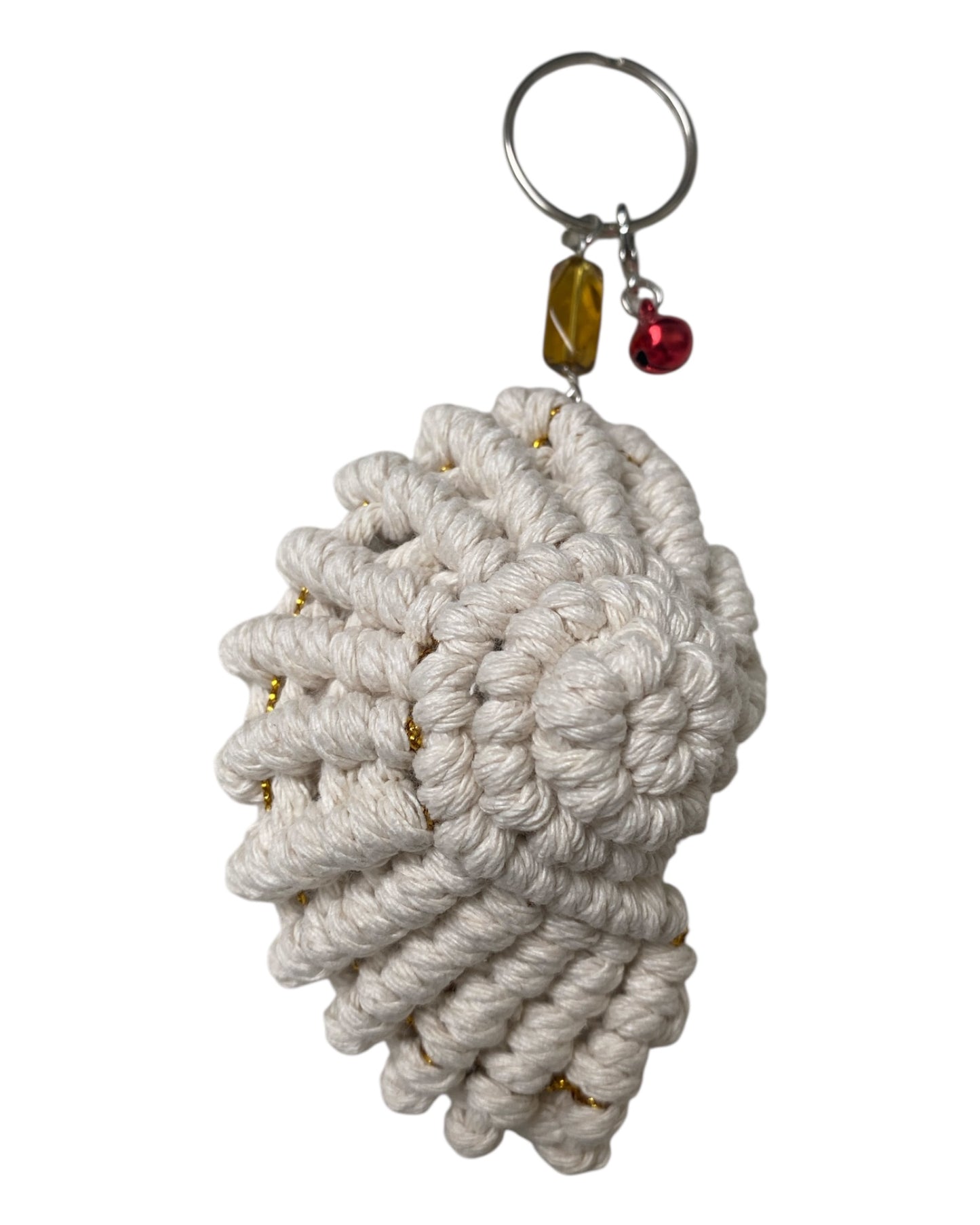 Macrame Seashell Keychain