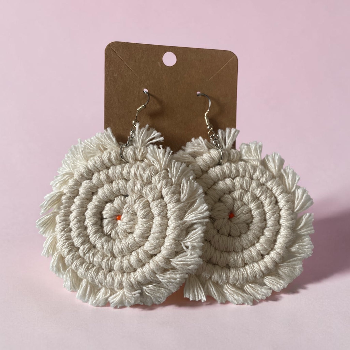 Macrame Circle Earrings